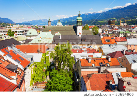 Innsbruck aerial panoramic view 33694906
