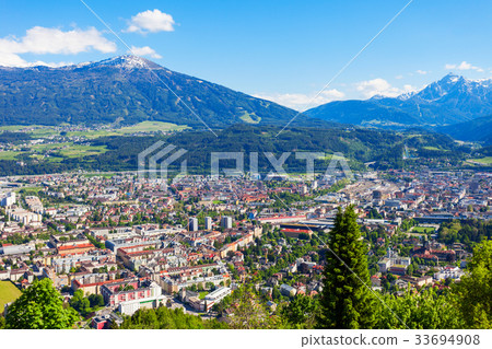 Innsbruck aerial panoramic view Innsbruck aerial panoramic view 33694908