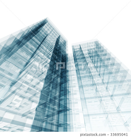 Abstract building 3d rendering Abstract building 3d rendering 33695041