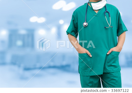 Male Surgeon Doctor Standing in Hospital 33697122