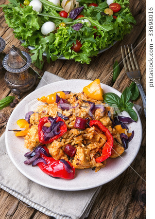 Creole spicy Jambalaya 33698016