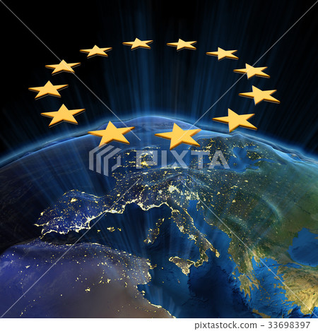 European Union at night 3d rendering European Union at night 3d rendering 33698397