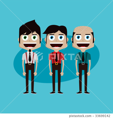 圖庫插圖: businessman manager at work cartoon vector art