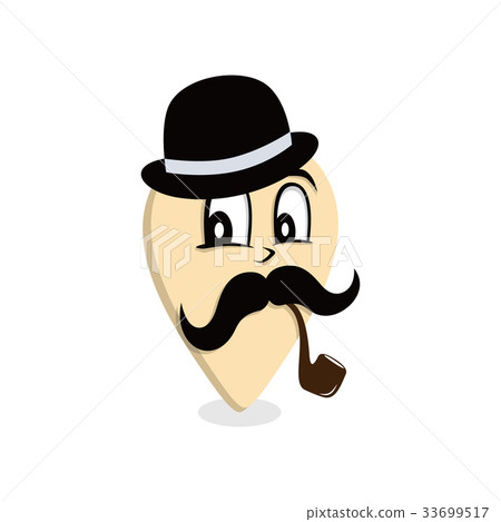 mustache gentleman pipe smoker map pin locator 33699517