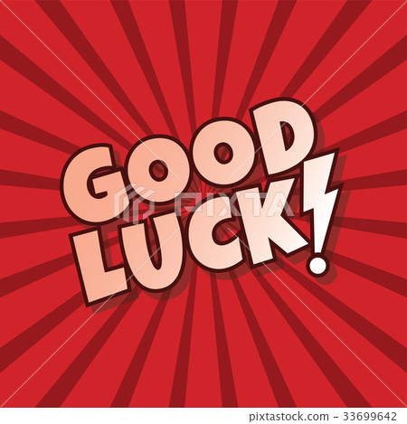 good luck greeting cartoon 33699642