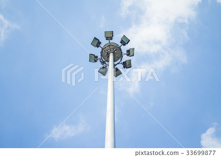 outdoor spot light on blue sky background 33699877