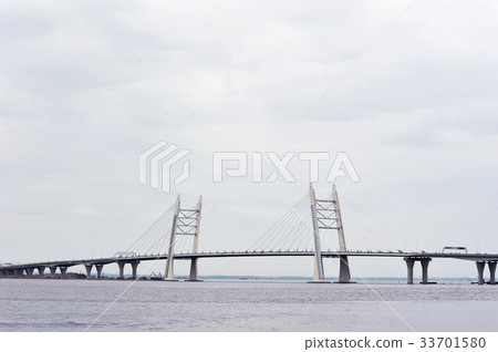 Cable-stayed bridge over Korabelny fairway Cable-stayed bridge over Korabelny fairway 33701580