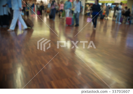 blurred people on the airport 33701607