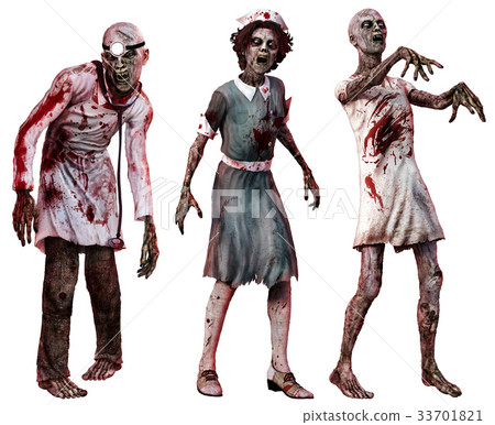 Zombies in hospital clothes 33701821