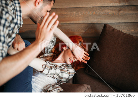 Man beats woman, domestic violence, quarrel Man beats woman, domestic violence, quarrel 33701860