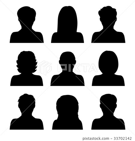 Vector set of people icons isolated on white - Stock Illustration ...