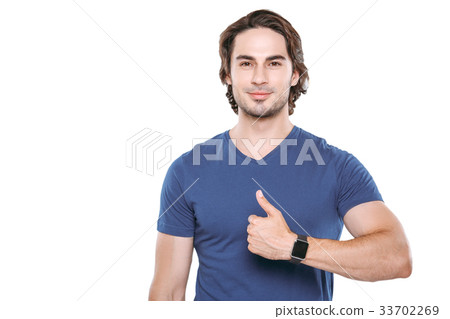 Young man healthy lifestyle fitness smart watch Young man healthy lifestyle fitness smart watch 33702269
