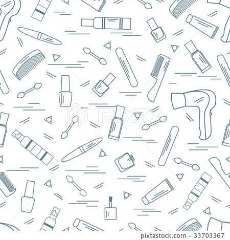 pattern of various accessories of cosmetics 33703367