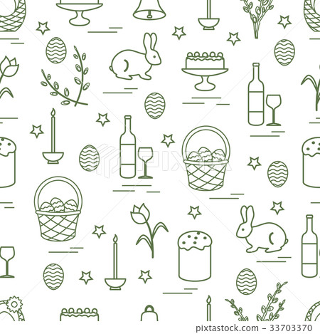 seamless pattern with different symbols for Easter seamless pattern with different symbols for Easter 33703370