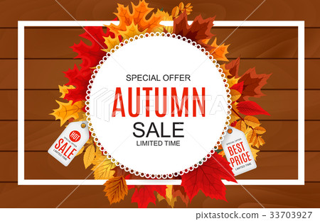 Abstract Vector Illustration Autumn Sale 33703927