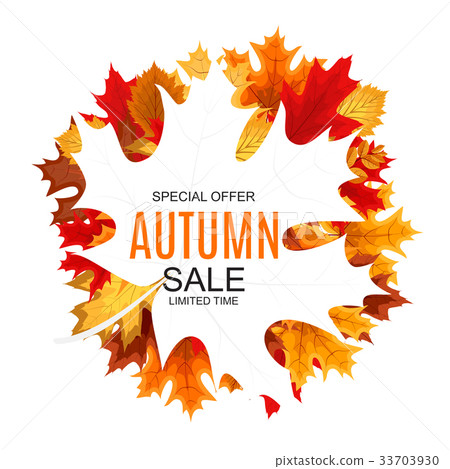 Abstract Vector Illustration Autumn Sale 33703930