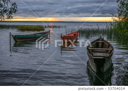 boats on an autumn decline boats on an autumn decline 33704014