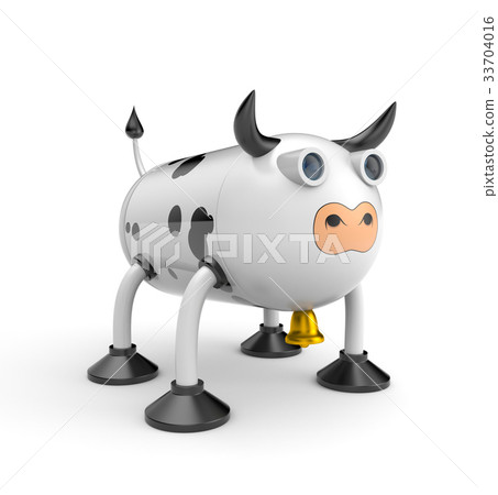 Bull robor or may be cow. Cute character Bull robor or may be cow. Cute character 33704016