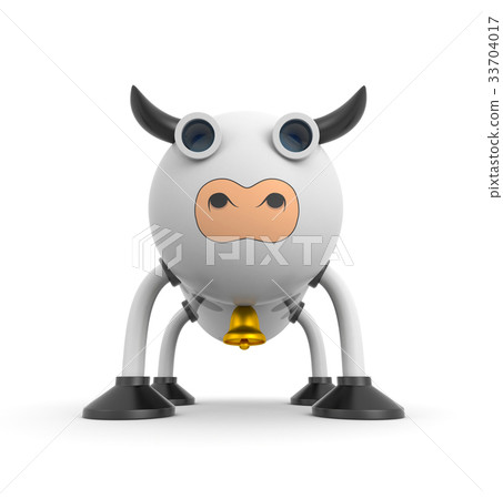 Bull robor or may be cow. Cute character Bull robor or may be cow. Cute character 33704017