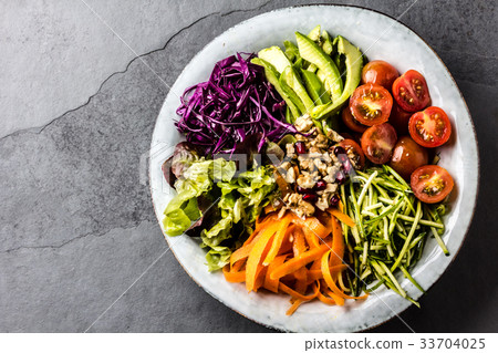 Buddha bowl. Vegetables nuts salad Buddha bowl. Vegetables nuts salad 33704025