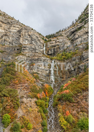 Bridal Veil Falls Utah in Autumn 33704186