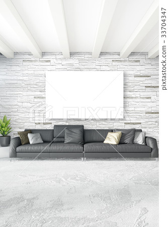 Vertical modern interior bedroom or living room Vertical modern interior bedroom or living room 33704347