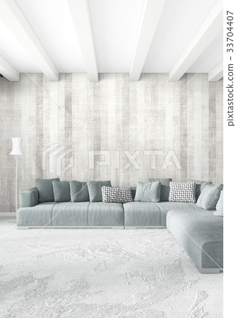 Modern loft interior bedroom or living room with Modern loft interior bedroom or living room with 33704407