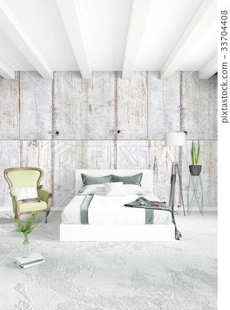 Modern loft interior bedroom or living room with Modern loft interior bedroom or living room with 33704408