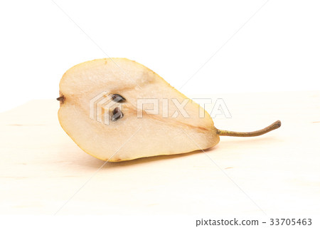 Pear in a cut isolated on a white background Pear in a cut isolated on a white background 33705463