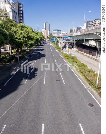 名古屋市中洲區大須市風景若宮大通和全球門 33706345