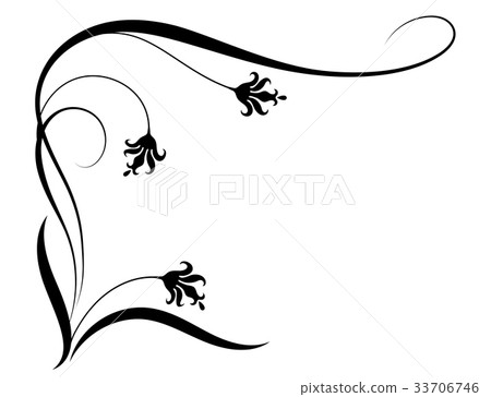 Decorative floral corner ornament 33706746