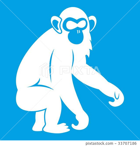 Macaque icon white 33707186