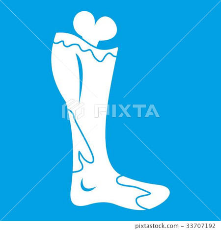 Zombie leg icon white 33707192