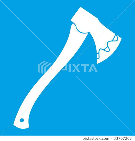 Axe In blood icon white 33707202