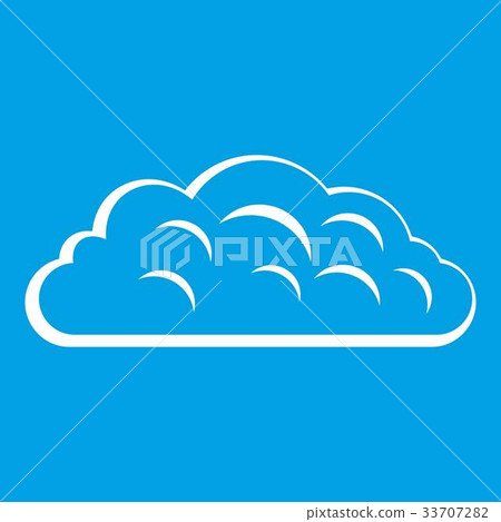 Autumn cloud icon white Autumn cloud icon white 33707282