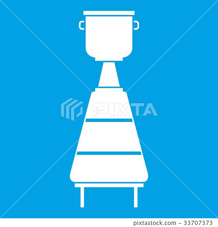Wine distillery equipment icon white 33707373