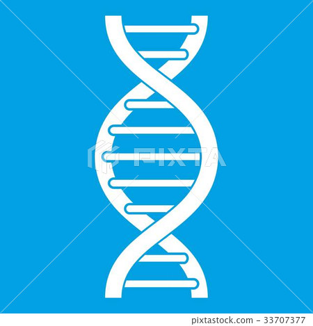 DNA spiral icon white 33707377