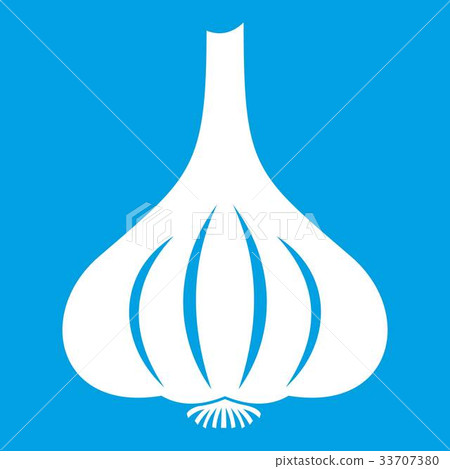 Garlic icon white 33707380