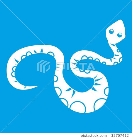 Snake icon white 33707412