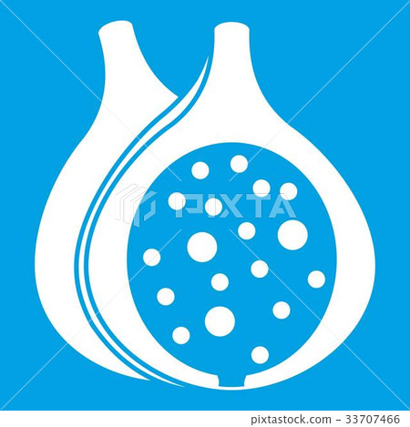 Fig fruit icon white Fig fruit icon white 33707466