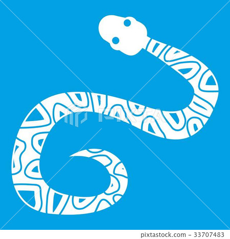Snake icon white 33707483