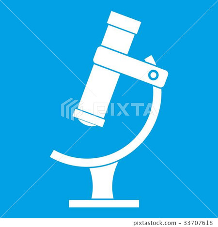 Microscope icon white Microscope icon white 33707618