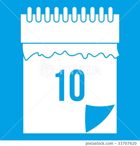 10 date calendar icon white 10 date calendar icon white 33707620