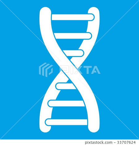 DNA strand icon white 33707624