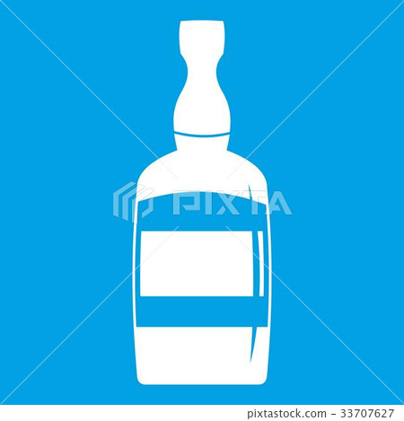 Brandy bottle icon white 33707627