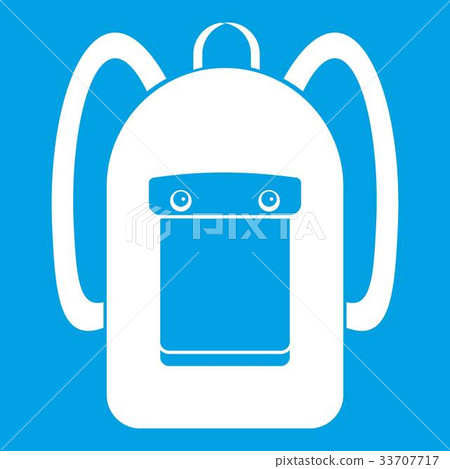 Backpack icon white - Stock Illustration [33707717] - PIXTA