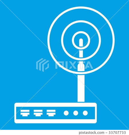 Wifi router icon white 33707733