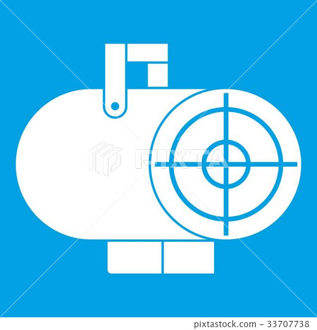 Industrial fan heater icon white 33707738