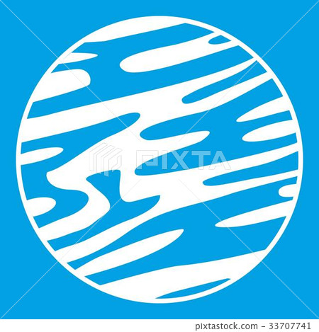 Far away planet icon white 33707741