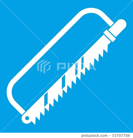 Sergical saw icon white 33707789
